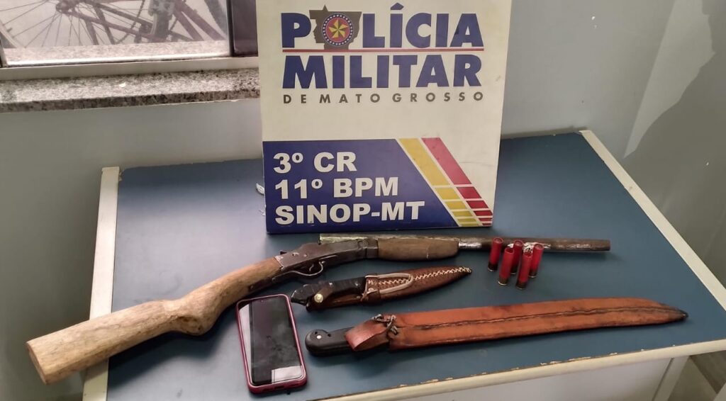 Polícia Militar prende dois homens por porte ilegal de armas de fogo e munições no interior de MT_6638f289380eb.jpeg